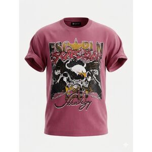 Escape Plan Premium Graphic T-Shirt XL Magenta Eagle Motorcycle NWT $160 MSRP
